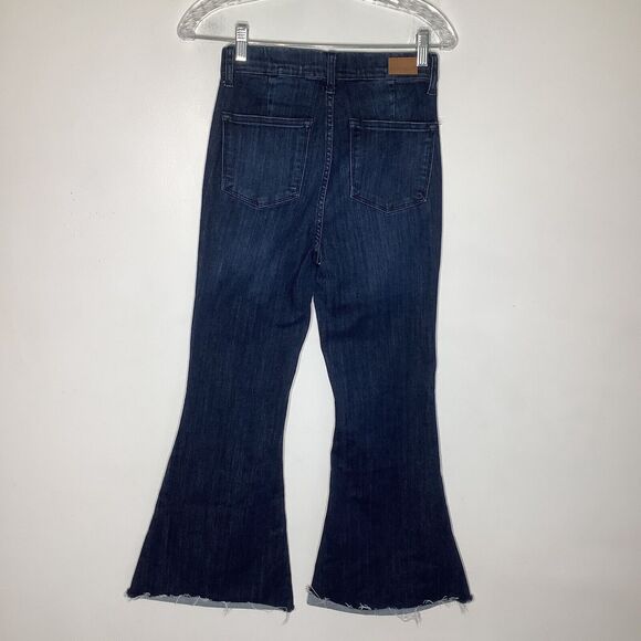Judy Blue Womens Pull On Super Flare Raw Hem Denim Jeans Blue Size 25 - Picture 3 of 7